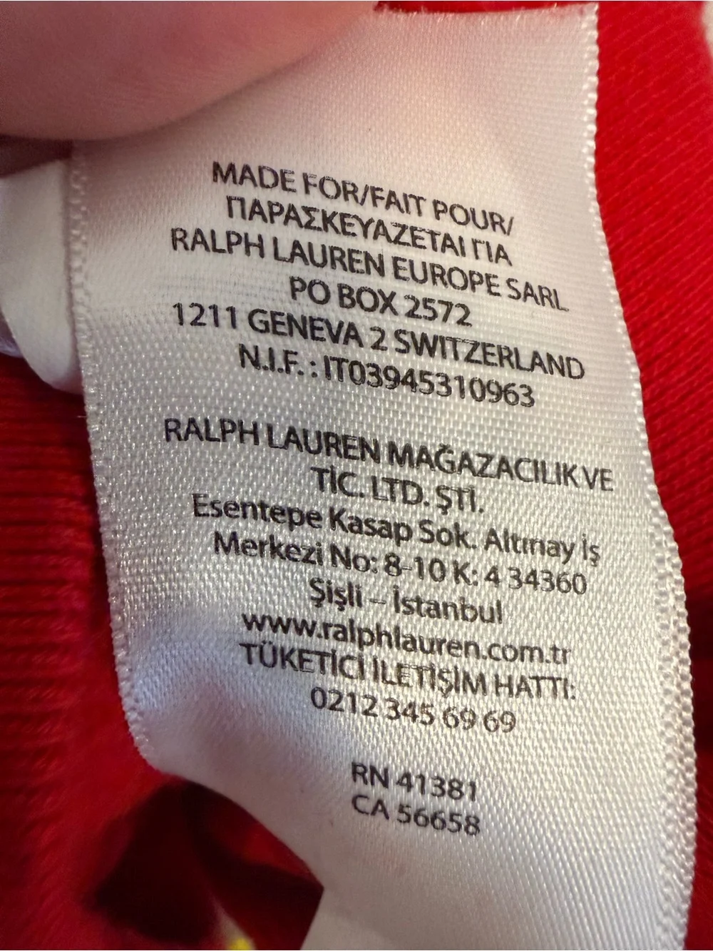 Polo by Ralph Lauren Red Full-Zip Hoodie with Navy Pony